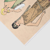 Vintage Flatterweiben, entkoppelt Seidenpapier (Ausschnitt)