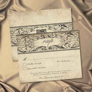 Vintage-Fledermaus-bis-zu-Tod-schwarze-Pergament-H RSVP Karte