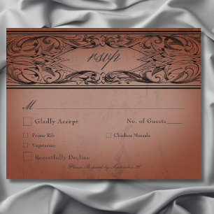 Vintage-Fledermaus-bis-zum-Tode-Rost-Hochzeit RSVP Karte