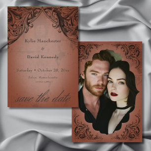 Vintage-Fledermaus-bis-zum-Tode-Rost-Hochzeit Save The Date