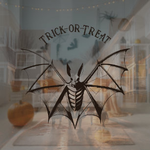 Vintage-Fledermaus-Halloween-Party-Fensterglas-Auf Fensteraufkleber