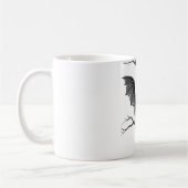 Vintage-Fledermaus mit Kirsche-Gothic-Kunstprint Kaffeetasse (Links)