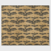Vintage Fledermäuse Muster Geschenkpapier (Flach)