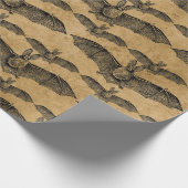 Vintage Fledermäuse Muster Geschenkpapier (Ecke)