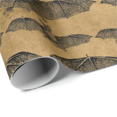 Vintage Fledermäuse Muster Geschenkpapier (Rolleneckpunkt)