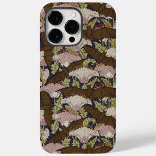 Vintage Fledermäuse und Mohnmuster Art Nouveau Case-Mate iPhone 14 Pro Max Hülle