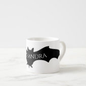 Vintage Fledermausillustrierung Espressotasse (Vorderseite Rechts)