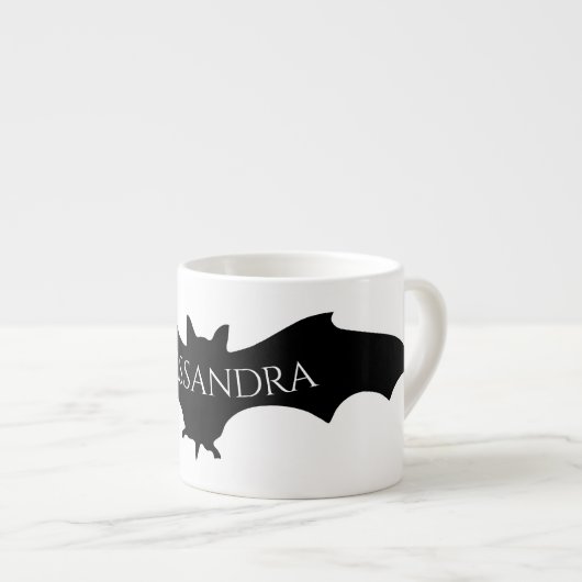 Vintage Fledermausillustrierung Espressotasse (Vorderseite Rechts)