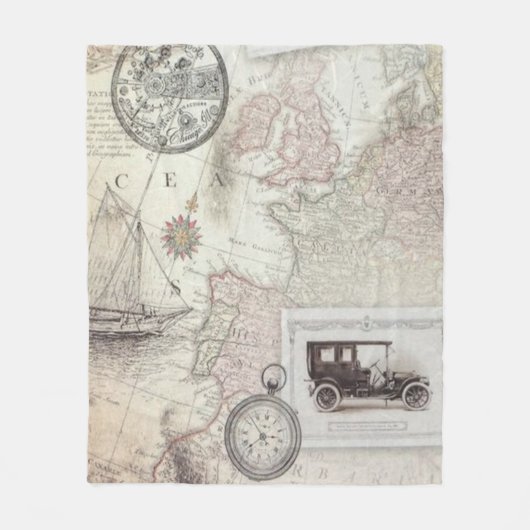 Vintage Fleecedecke (Vorderseite)