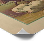 Vintage Fleischverpackungen Poster (Ecke)