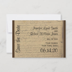Vintage-Fleur-de-Lis-Hochzeit - Save the Date