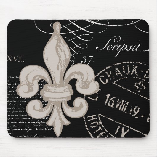 Vintage Fleur de Lis...Mauspad Mousepad (Vorne)