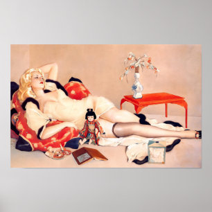 Vintage Fleurs du Mal von Vargas Poster