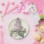 Vintage Flieder-80. Pappteller (Party)