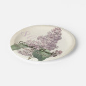 Vintage Flieder-80. Pappteller (Schrägansicht)