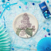 Vintage Flieder-95. Pappteller (Party)