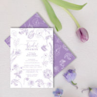 Vintage Flieder Lavendel Floral Schrift Hochzeitsd