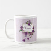 Vintage Flieder Personalized Kaffeetasse (Links)