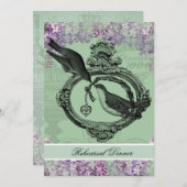 Vintage Fliedernlocket-Proben-Abendessen-Einladung Einladung (Vorne/Hinten)