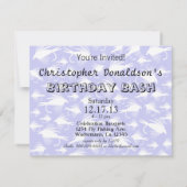 Vintage Fliegen-Fischenkunst Einladung (Rückseite)