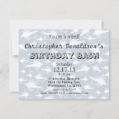 Vintage Fliegen-Fischenkunst Einladung (Rückseite)