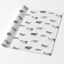 Vintage Fliegen-Flugzeuge Geschenkpapier