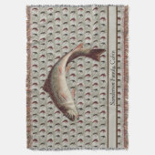 Vintage Fliegen Regenbogenforelle Decke (Vorderseite Vertikal)