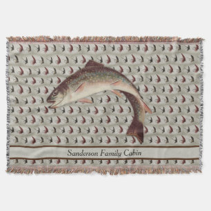 Vintage Fliegen Regenbogenforelle Decke