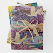 VINTAGE FLIEGENDE VÖGELDRUCKER GESCHENKPAPIER SET (Beispiel)