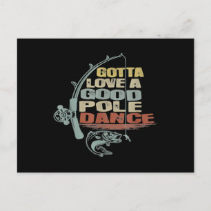 Vintage Fliegenfischen Cooler Opa Postkarte