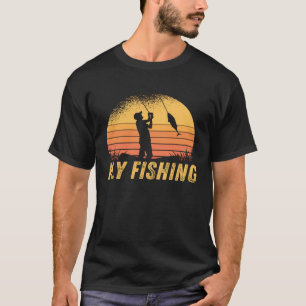 Vintage-Fliegenfischen Fischer Angler Fischfänger T-Shirt