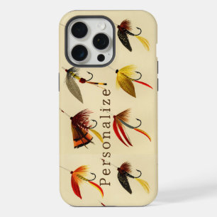 Vintage-Fliegenfischen-Seefischer-Köder-Angler iPhone 15 Pro Max Hülle