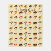 Vintage Fliegenfischerei Flyer lockt Fischer