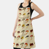 Vintage Fliegenfischerei Flyer lockt Fischer Schürze (InSitu)