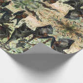 Vintage Fliegenfuchs-Fledermausillustrierung Geschenkpapier (Ecke)