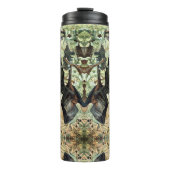 Vintage Fliegenfuchs-Fledermausillustrierung Thermosbecher (Vorderseite)