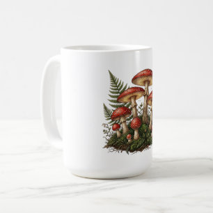 Vintage Fliegenpilz-Illustration Kaffeetasse