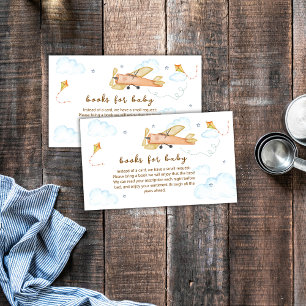 Vintage-Flieger-Flugzeug-Bücher für Baby-Party Begleitkarte