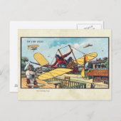 Vintage Fliegmaschinen - Farbkunst Postkarte (Vorne/Hinten)