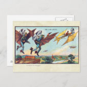 Vintage Fliegmaschinen - Farbkunst Postkarte (Vorne/Hinten)