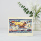 Vintage Fliegmaschinen - Farbkunst Postkarte (Stehend Vorderseite)