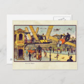 Vintage Fliegmaschinen - Farbkunst Postkarte (Vorne/Hinten)