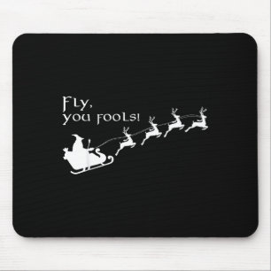 Vintage Fliegt ihr Narren Zauberer Weihnachtsmann Mousepad