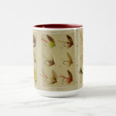 "Vintage Flies Fisherman" Tasse (Zentrum)