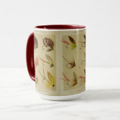 "Vintage Flies Fisherman" Tasse (Vorderseite Links)