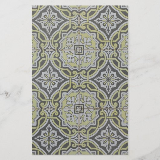 Vintage Fliesen Briefpapier (Vorderseite)