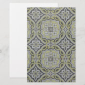 Vintage Fliesen Briefpapier (Vorne/Hinten)