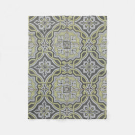 Vintage Fliesen Fleecedecke