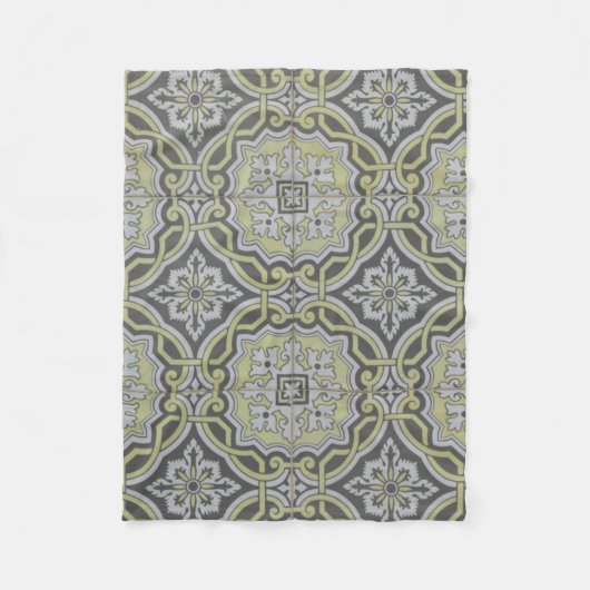 Vintage Fliesen Fleecedecke (Vorderseite)