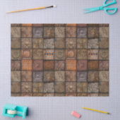 Vintage Fliesen-Gewebe oder Dekopapier Seidenpapier (Basteln)